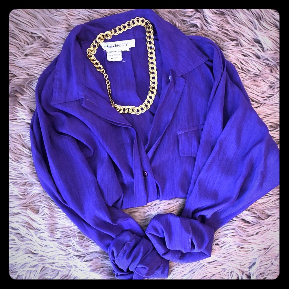 Purple Vintage Button Down